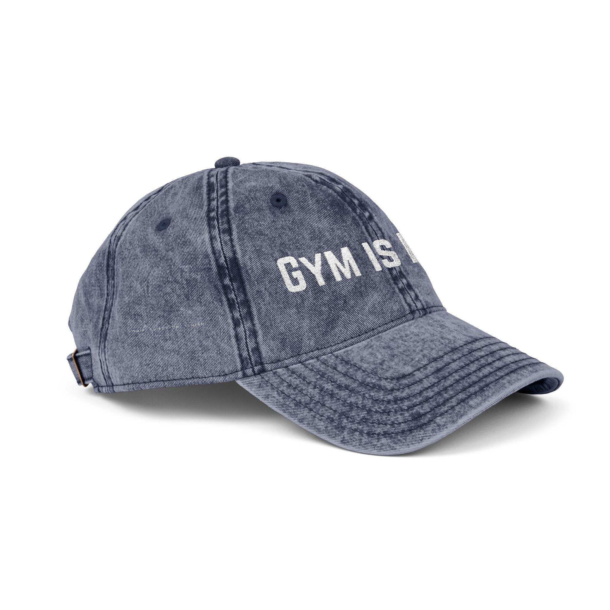 "Gym Is Life" Vintage Embroidered Cap