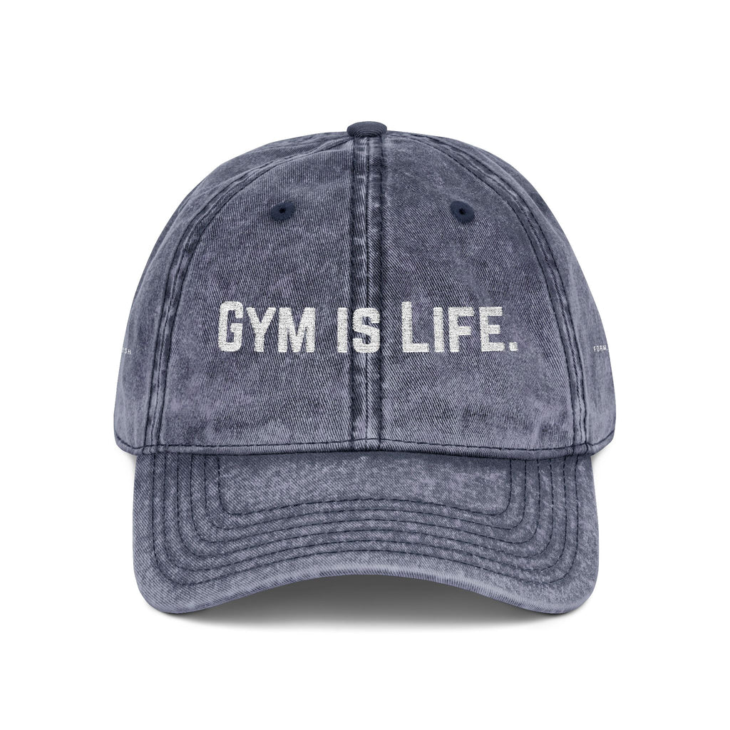 "Gym Is Life" Vintage Embroidered Cap