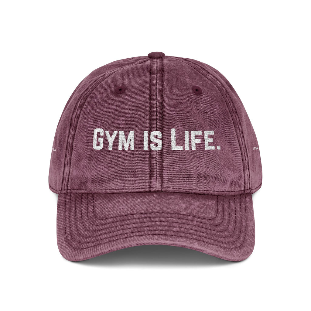 "Gym Is Life" Vintage Embroidered Cap