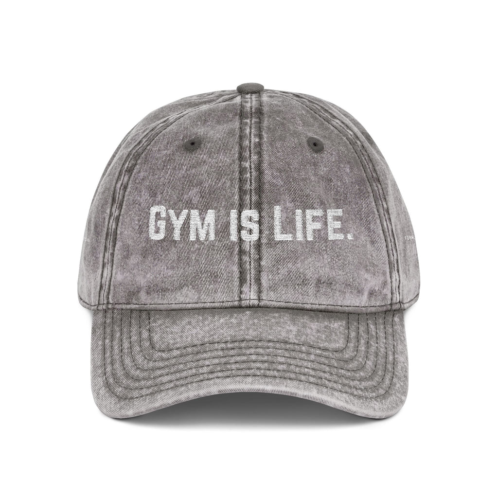 "Gym Is Life" Vintage Embroidered Cap