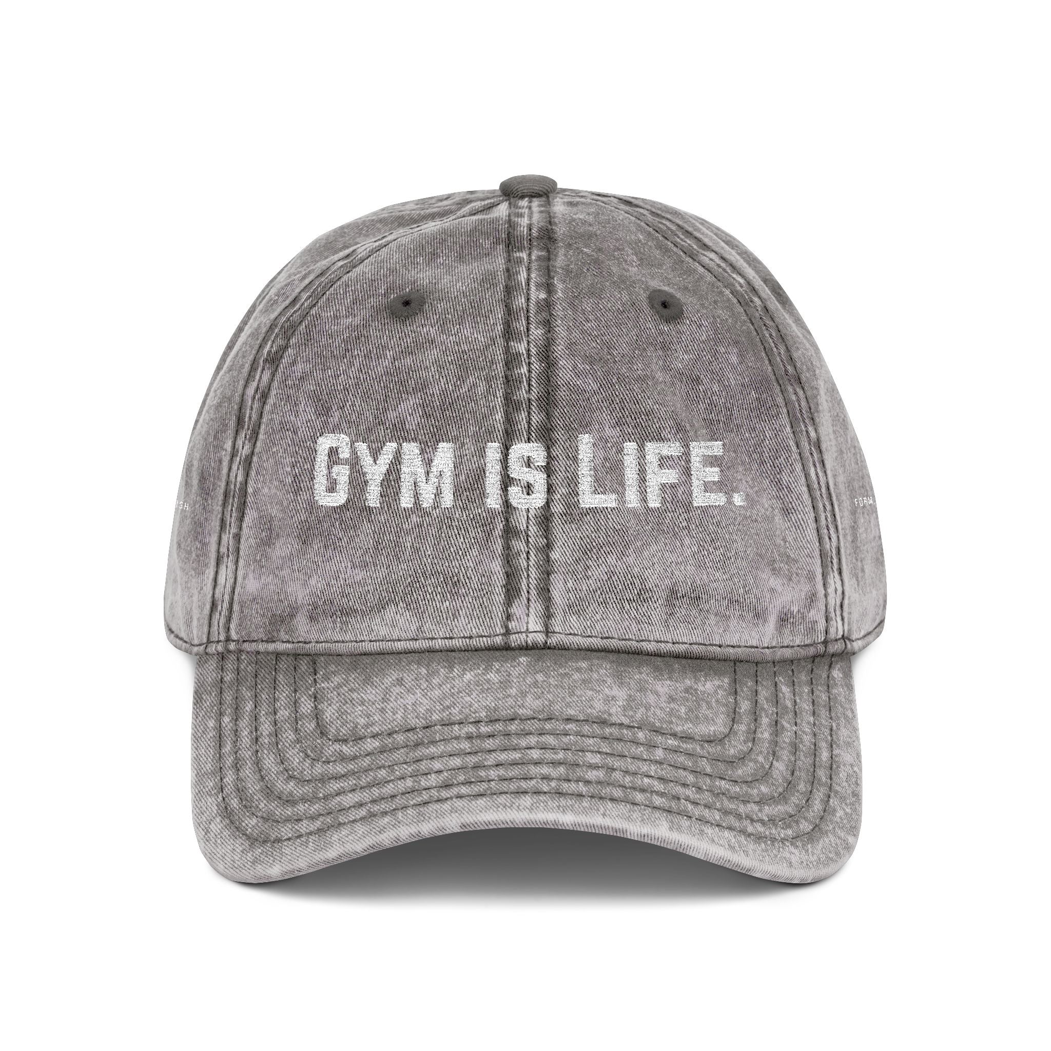 "Gym Is Life" Vintage Embroidered Cap