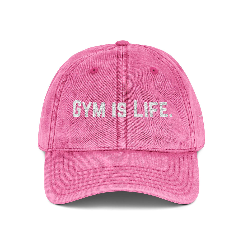 "Gym Is Life" Vintage Embroidered Cap