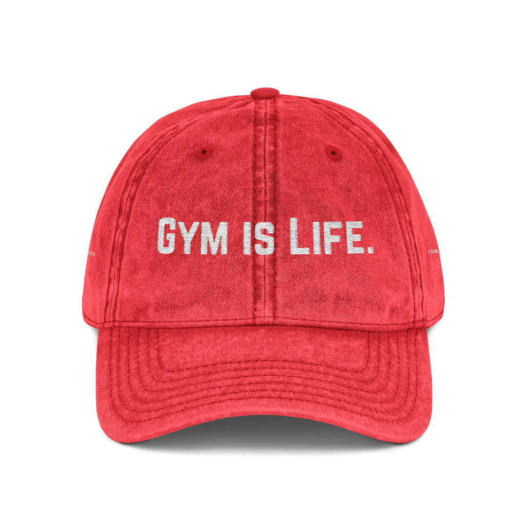 "Gym Is Life" Vintage Embroidered Cap