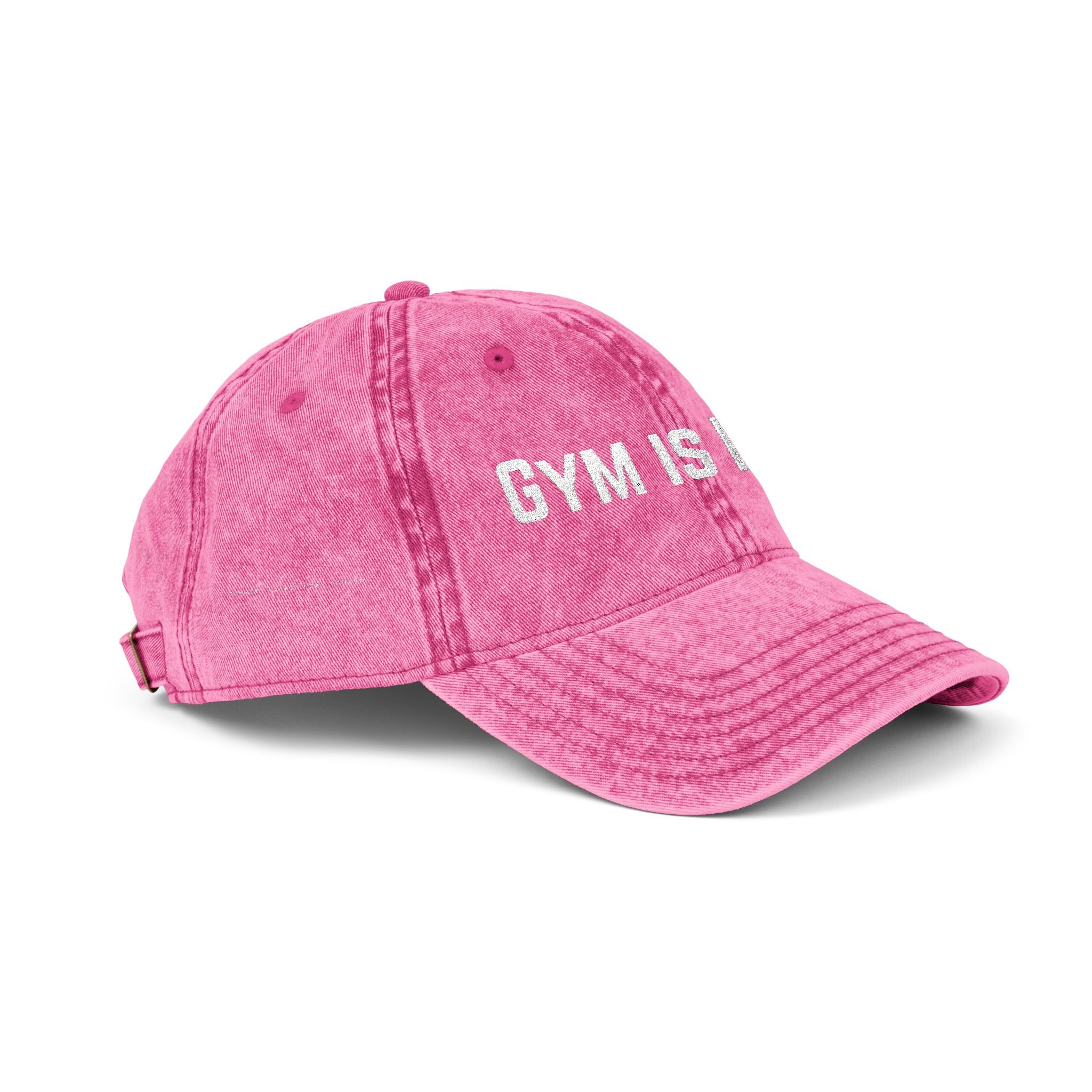 "Gym Is Life" Vintage Embroidered Cap