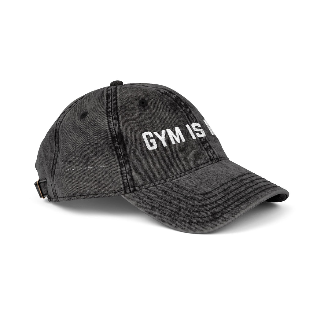 "Gym Is Life" Vintage Embroidered Cap