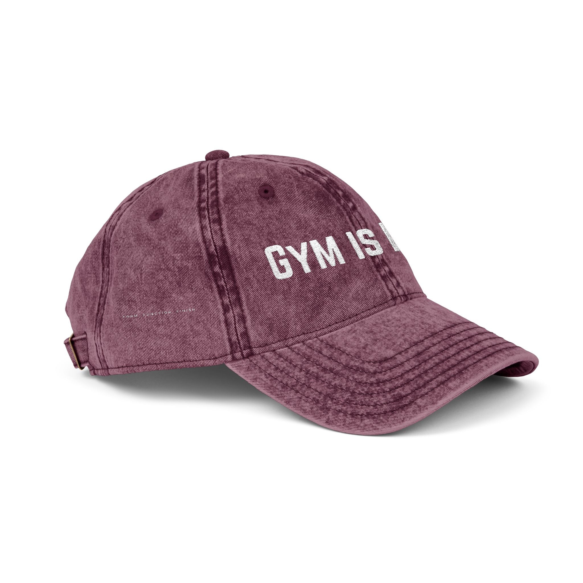 "Gym Is Life" Vintage Embroidered Cap