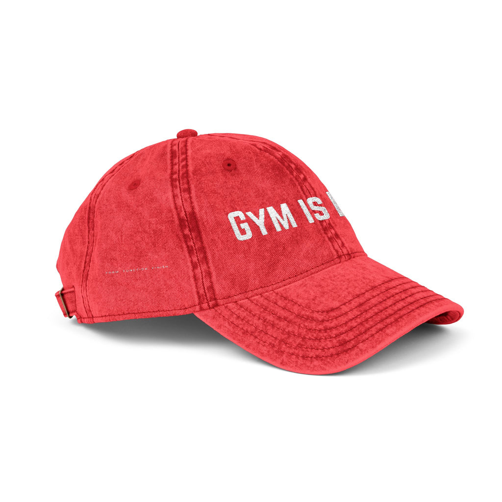 "Gym Is Life" Vintage Embroidered Cap